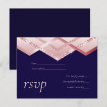 LeahG Budget Rosegold Art Deco Navy Wedding