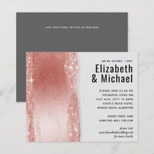 LeahG Budget Rosegold Glitter Grey Wedding