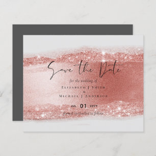 LeahG Budget Rosegold Glitter Grey Wedding