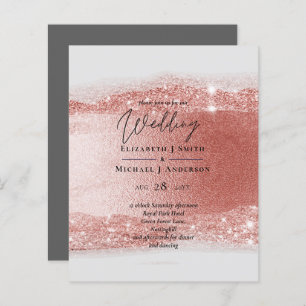 LeahG Budget Rosegold Glitter Grey Wedding