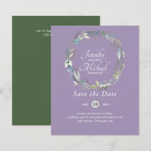 LeahG BUDGET Save Dates Lavender Wreath