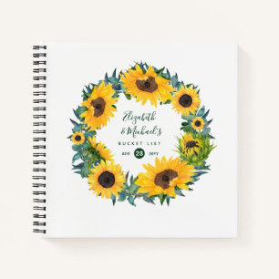 LeahG Budget Sunflowers Wreath BUCKET LIST Journal