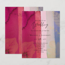 LeahG BUDGET Wedding Berry Red Purple Watercolor