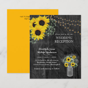 LeahG Budget Wedding RECEPTION Rustic Sunflowers