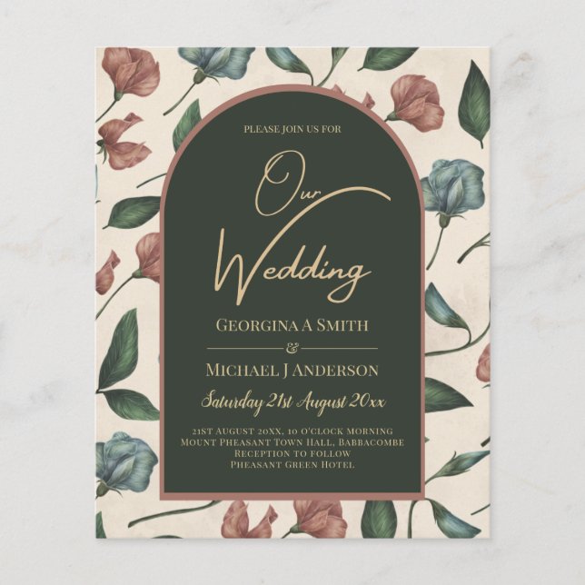 LeahG Emerald Green Terracotta Gold FALL Wedding (Front)