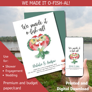 LeahG Funny Cute Summer Bridal Shower Fishies Invitation