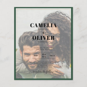 LeahG Green Purple WISTERIA Wedding INVITE Flyer