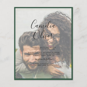 LeahG Green Purple WISTERIA Wedding INVITE Flyer