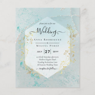 LeahG INK Sea Glass Turquoise Gold Aqua INVITE Flyer