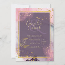 LeahG® Lavender INK Mauve Purple Gold Wedding