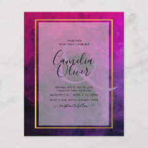 LeahG Magenta Plum Purple INK Wedding INVITE