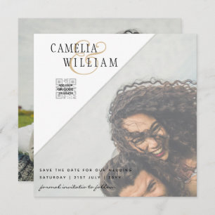 LeahG PHOTO WEDDING QR CODE RSVP SAVE DATE INVITE