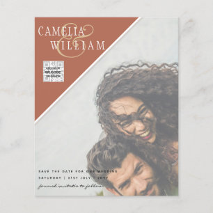 LeahG PHOTO WEDDING QR CODE RSVP SAVE DATE INVITE Flyer