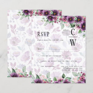 LeahG Plum Purple Berry Floral Wedding Fall Winter