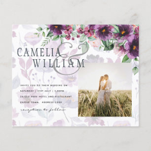 LeahG Plum Purple Berry Floral Wedding Fall Winter Flyer