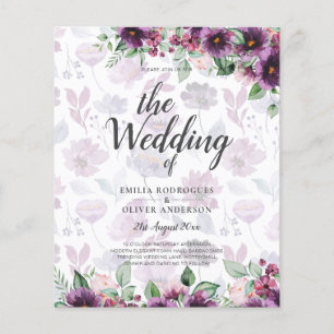 LeahG Plum Purple Berry Floral Wedding Fall Winter Flyer