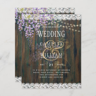 LeahG Purple WISTERIA Rustic Lace Wedding