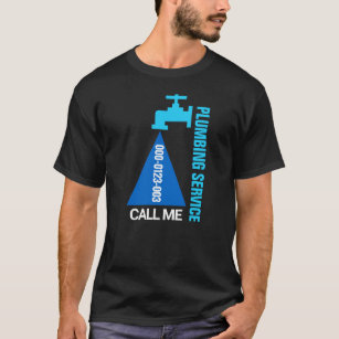 Leaking Blue Faucet Plumbing Service T-Shirt