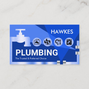 Leaking Faucet Pipelines Plumber Pipes Business Card