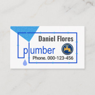 Leaking Pipe Waters Plumbing Repairs Business Card