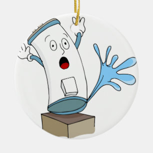Leaking Water Heater Cartoon Ceramic Tree Decoration