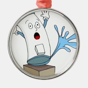 Leaking Water Heater Cartoon Metal Tree Decoration