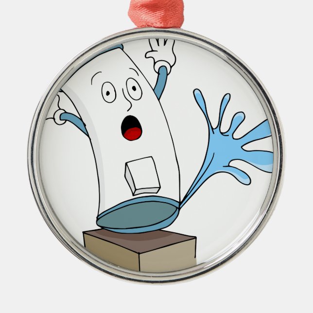 Leaking Water Heater Cartoon Metal Tree Decoration (Front)
