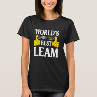 Leam Personal Name Funny First Name World's Best L T-Shirt