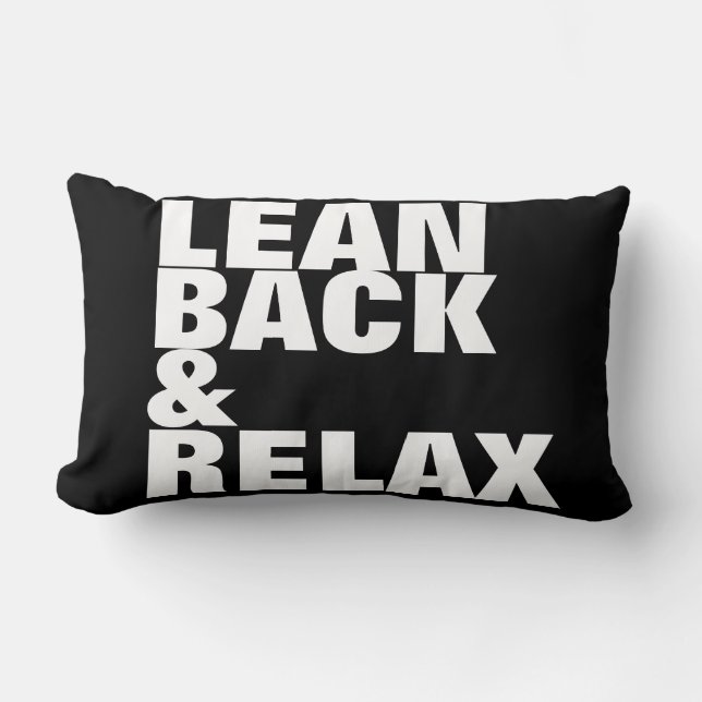 lean back & relax / good vibes only lumbar cushion (Front)