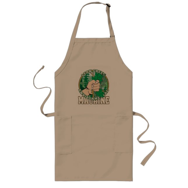 Lean, Green Environmental Machine Long Apron (Front)