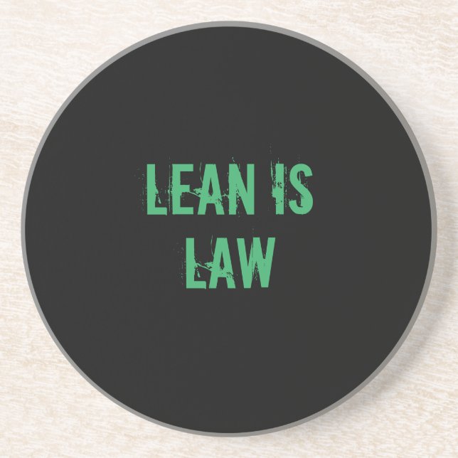 Lean is Law Fitness Personal Trainer Bodybuilding Coaster (Front)