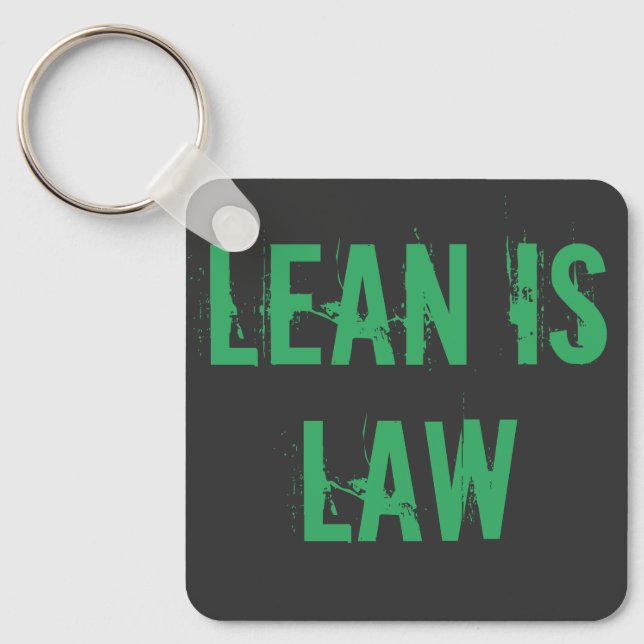Lean is Law Fitness Personal Trainer Bodybuilding Key Ring (Front)