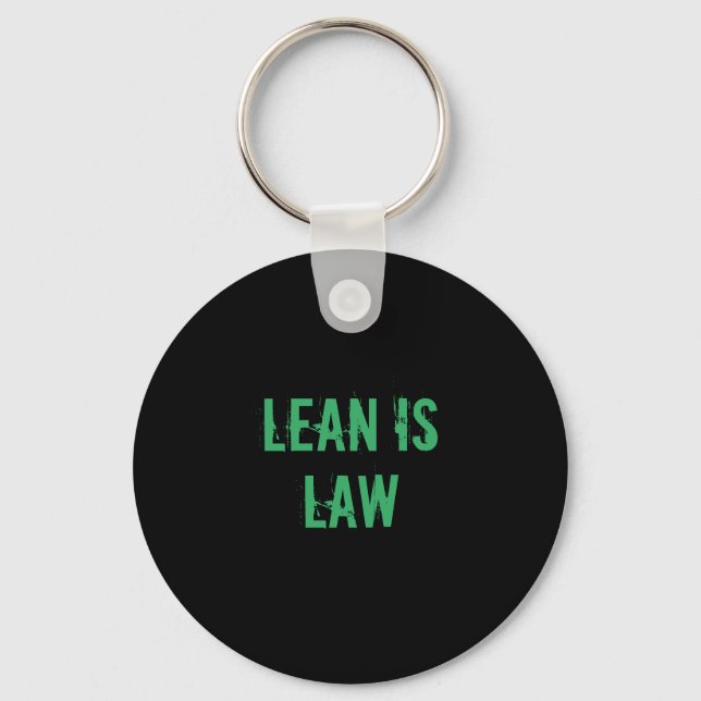 Lean is Law Fitness Personal Trainer Bodybuilding Key Ring (Front)