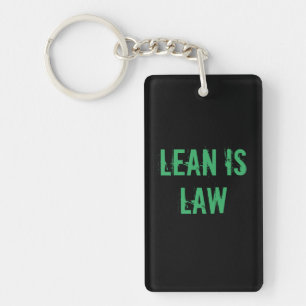 Lean is Law Fitness Personal Trainer Bodybuilding Key Ring