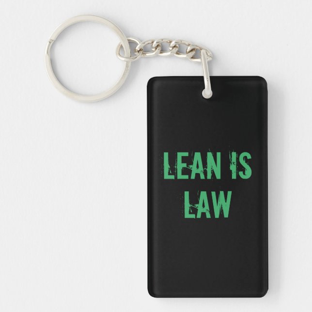 Lean is Law Fitness Personal Trainer Bodybuilding Key Ring (Front)