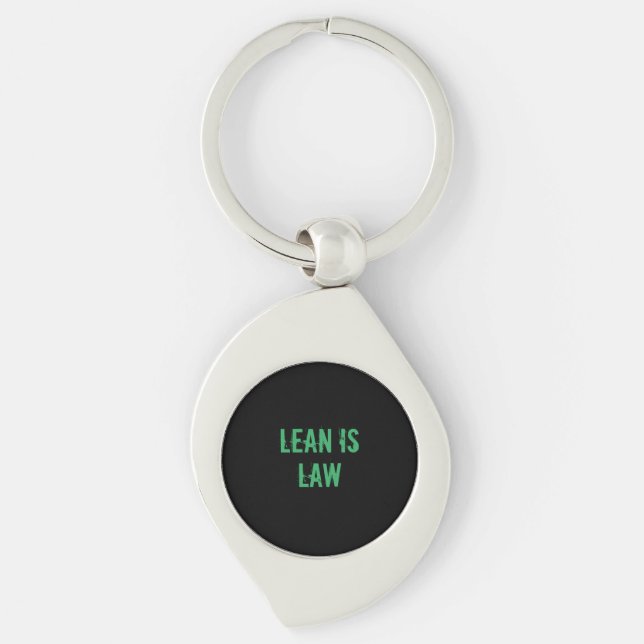 Lean is Law Fitness Personal Trainer Bodybuilding Key Ring (Front)