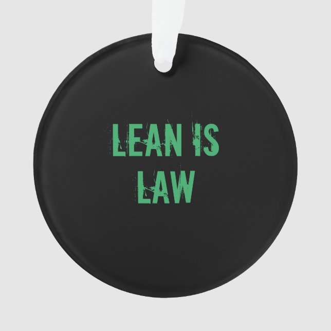 Lean is Law Fitness Personal Trainer Bodybuilding Ornament (Front)