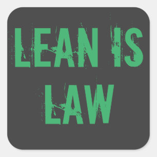 Lean is Law Fitness Personal Trainer Bodybuilding Square Sticker