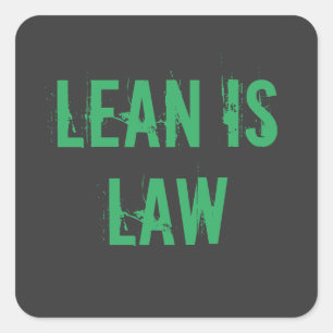 Lean is Law Fitness Personal Trainer Bodybuilding Square Sticker