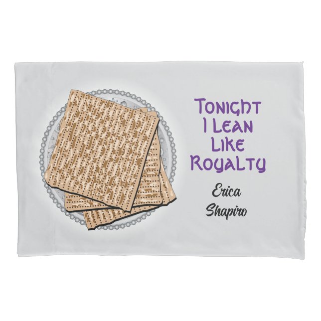 “Lean Like Royalty” Personalises Pesach Pillowcase (Front)