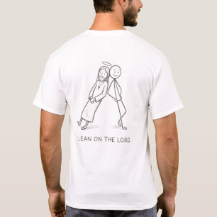 Lean on the Lord Funny Jesus Stick Figure T-shirt