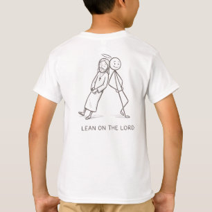 Lean on the Lord Funny Jesus Stick Figure T-Shirt