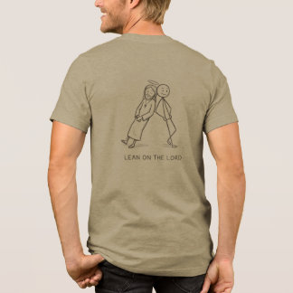 Lean on the Lord Funny Jesus Stick Figure T-Shirt Tri-Blend Shirt