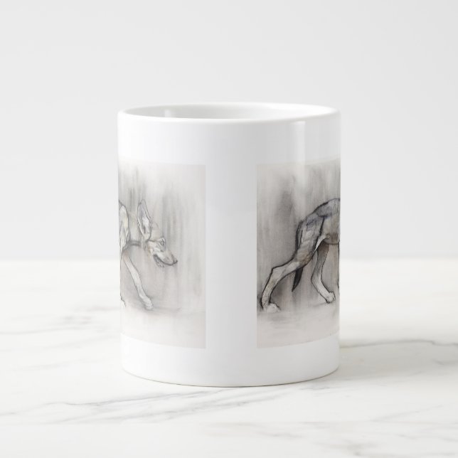 Lean Pup Large Coffee Mug (Front)
