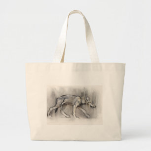Lean Pup Large Tote Bag