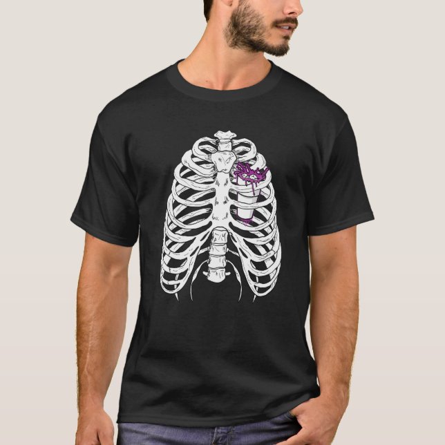 Lean Purple Drank Dirty Double cup Lean Line Bones T-Shirt (Front)