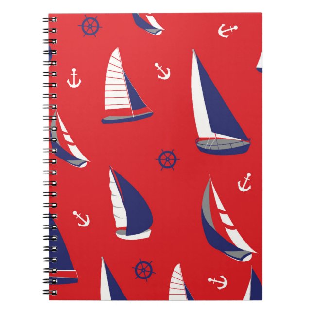 Lean Sailboat Pattern Notebook (Front)