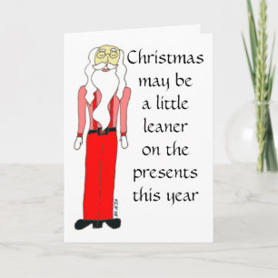 Lean Santa Christmas Greeting Card