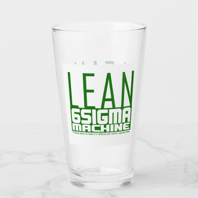 Lean six Sigma Machine Green Glass (Back)