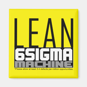 Lean Six Sigma Machine Yellow Belt Magnet